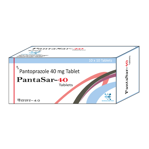 Product Name: Pantasar 40, Compositions of Pantasar 40 are Pantoprazole 40mg Tablet - Sushma Biotech