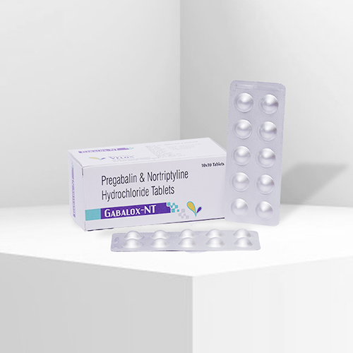 Product Name: Gabalox NT, Compositions of Gabalox NT are Pregabalin  and Nortriptyline Hydrochloride Tablets - Velox Biologics Private Limited