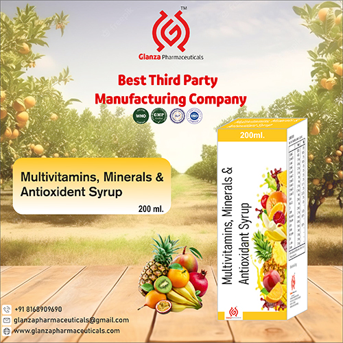 Product Name: Antioxident Syrup, Compositions of Multivitamins, Minerals & Antioxident Syrup are Multivitamins, Minerals & Antioxident Syrup - Glanza Pharmaceuticals