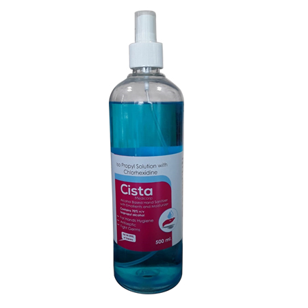 Product Name: Sanitizer, Compositions of are Iso Propyl Solution with Chlorhexidine - Cista Medicorp