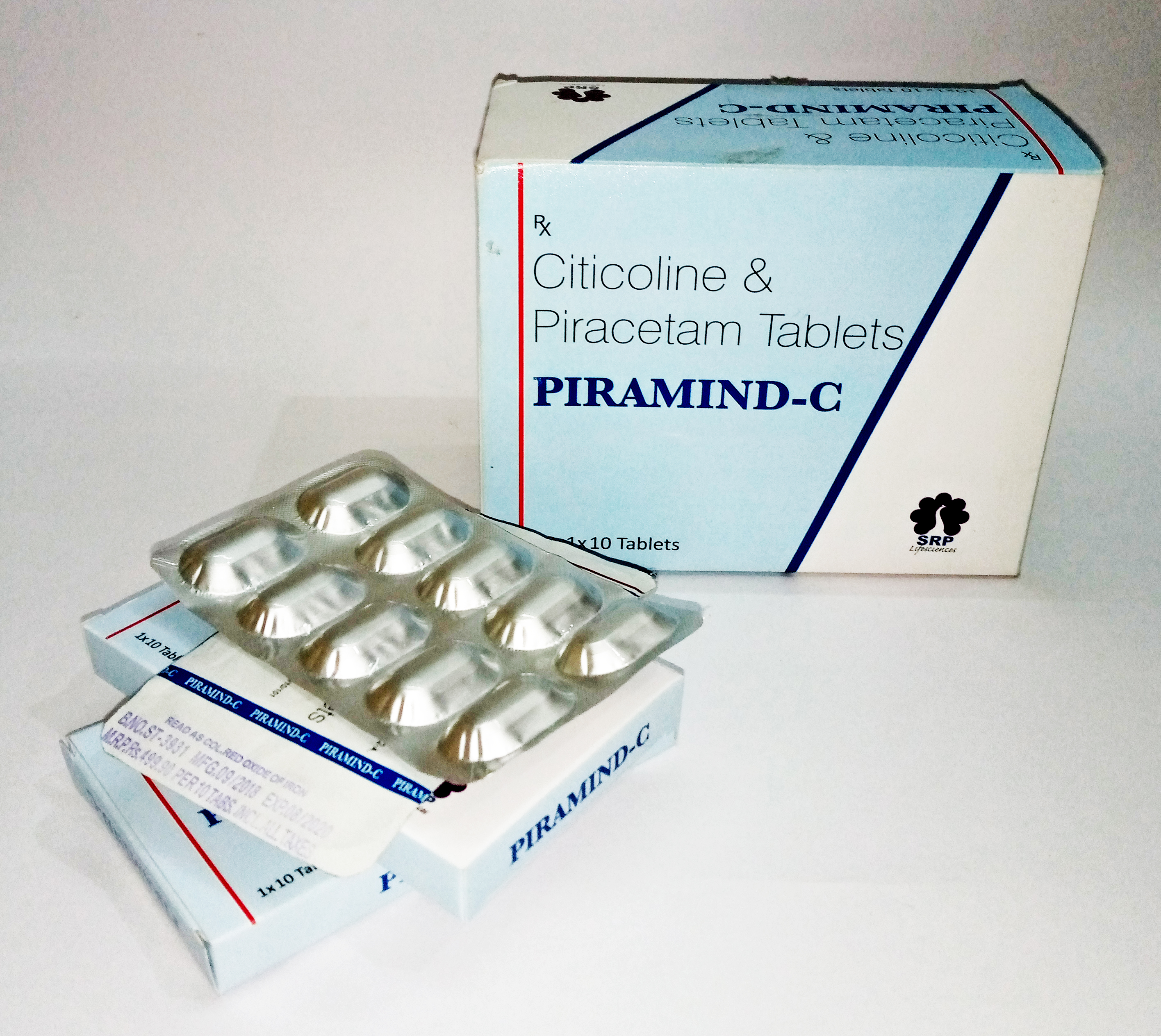 Product Name: PIRAMIND C, Compositions of PIRAMIND C are PIRACETAM 400 MG + CITICOLINE 500 MG - Cynak Healthcare