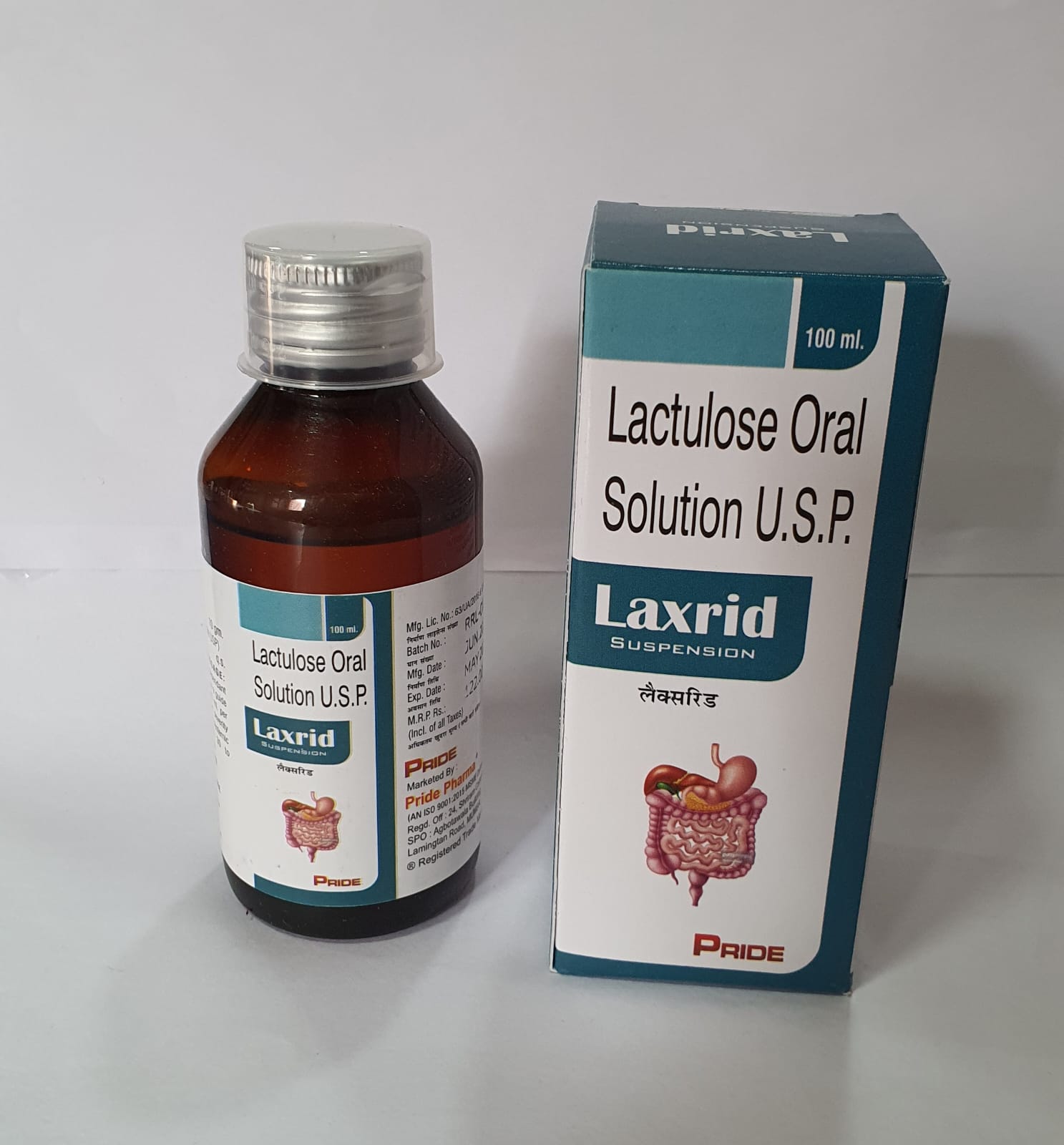Product Name: Laxrid , Compositions of Laxrid  are Lactulose Oral Solution U.S.P. - Pride Pharma