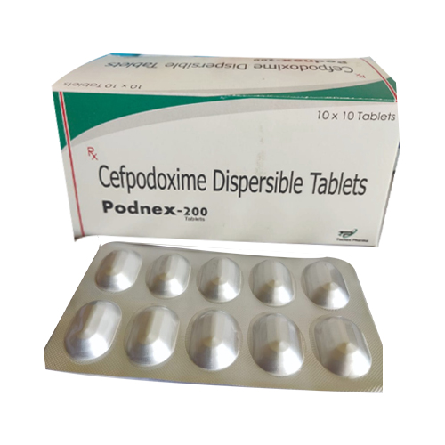 Product Name: PODNEX 200, Compositions of PODNEX 200 are Cefpodoxime Dispersable Tablets - Tecnex Pharma
