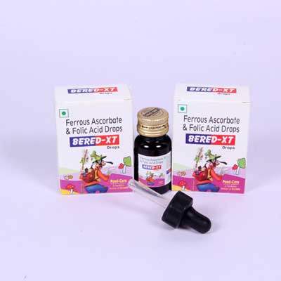 Product Name: Bered xt, Compositions of Bered xt are Ferrous Ascorbate &  Folic acid Drops - Bluewaterresearch