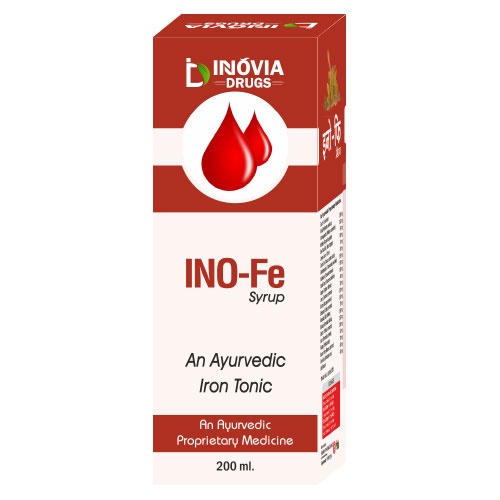 Product Name: Ino Fe, Compositions of Ino Fe are An Ayurvedic Iron Tonic - Innovia Drugs