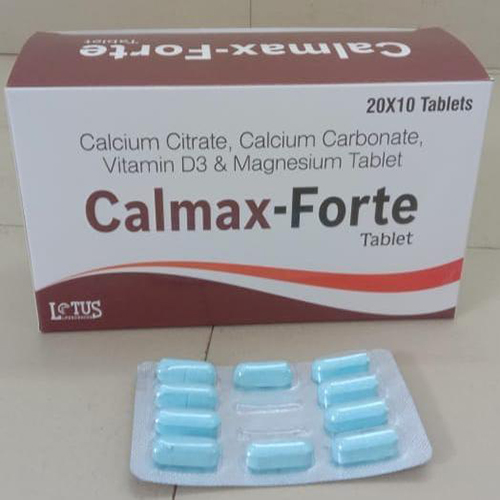 Product Name: Calmax Forte, Compositions of Calmax Forte are Calcium Citrate ,Calcium Carbonate,Vitamin D3 and Magnesium Tablet - Jonathan Formulations