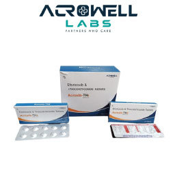 Product Name: Acroxib TH4, Compositions of Acroxib TH4 are Etoricoxib  and Thiocolchicoside Tablets - Acrowell Labs Private Limited