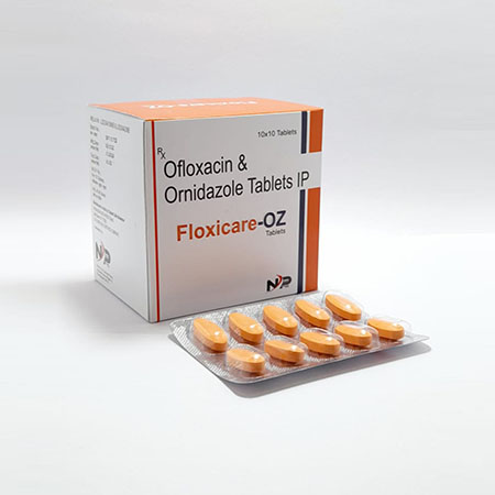 Product Name: Floxicare Oz, Compositions of Floxicare Oz are Ofloxacin,Ornidazole Tablets Ip - Noxxon Pharmaceuticals Private Limited