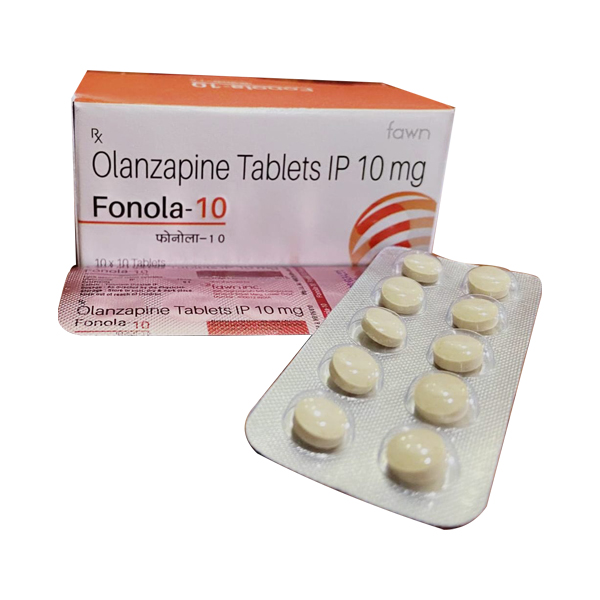 Product Name: FONOLA 10, Compositions of Olanzapine 10 mg are Olanzapine 10 mg - Fawn Incorporation