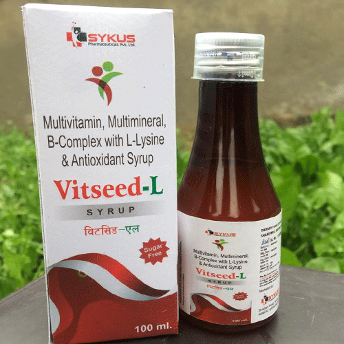 Product Name: Vitseed L, Compositions of Vitseed L are Multivitamin, Multimineral B-Complex with L- Lysine & Antioxidant - Space Healthcare