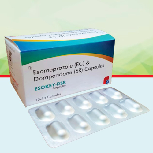 Product Name: ESOKEY DSR, Compositions of ESOKEY DSR are Esomeprazole (EC) & Domperidone (SR) Capsules - Healthkey Life Science Private Limited