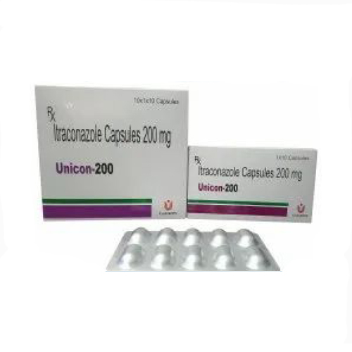 Product Name: Unicon 200, Compositions of Unicon 200 are  200mg Itraconazole Capsule - Unigrow Pharmaceuticals