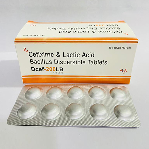 Product Name: Dcef 200 LB, Compositions of Dcef 200 LB are Cefixime and Lactic Acid Bacillus Dispersible Tablets - Disan Pharma
