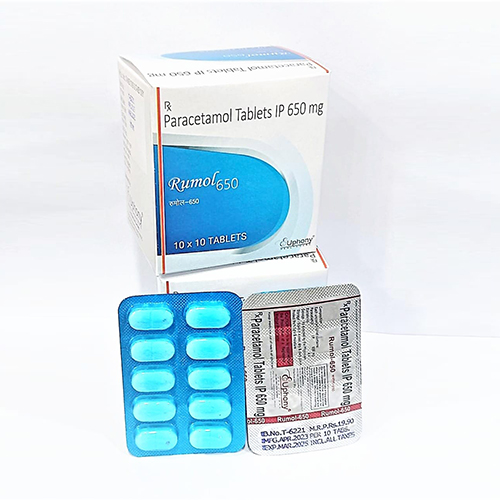 Product Name: Rumol 650, Compositions of Rumol 650 are Paracetamol Tablets IP 650mg - Euphony Healthcare