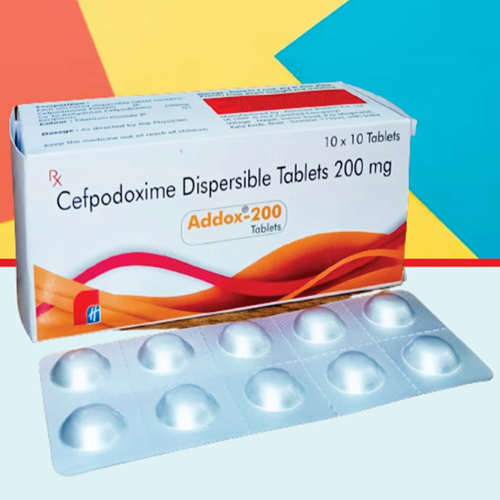 Product Name: Addox 200, Compositions of Addox 200 are Cefpodoxime Dispersible Tablets 200 mg - Healthkey Life Science Private Limited