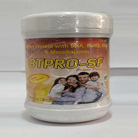 Product Name: Btpro SF, Compositions of Btpro SF are  Protien With DHA Biotin & Mecobalamin - Biotanic Pharmaceuticals