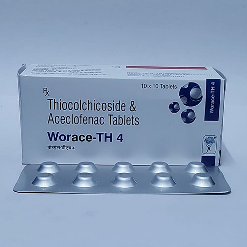 Product Name: Worace TH4, Compositions of Worace TH4 are Thiocolchicoside  & Aceclofenac Tablets - WHC World Healthcare