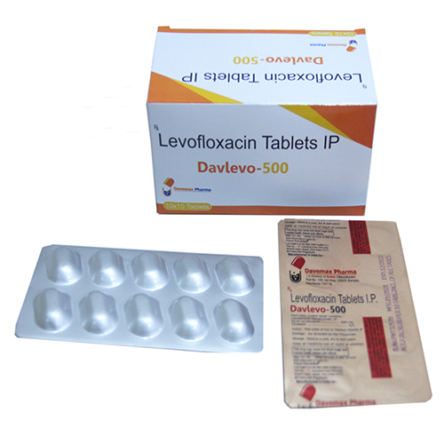 Product Name: Davlevo 500, Compositions of Davlevo 500 are Levofloxacin Tablets IP - Davemax Pharma
