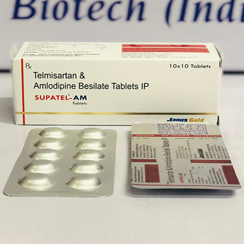 Product Name: Supatel AM, Compositions of Supatel AM are Telmisartan & Amoldipine BesilateTablets IP - Janus Biotech