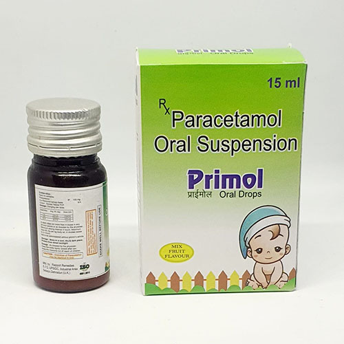 Product Name: Primol, Compositions of Primol are Paracetamol Oral Suspension  - Pride Pharma