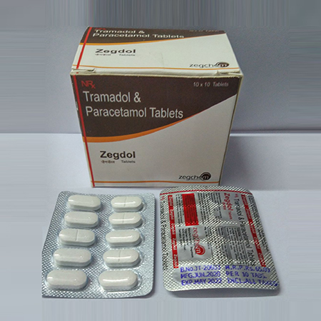 Product Name: Zegdol, Compositions of Zegdol are Tramadol & Paracetamol Tablets - Zegchem