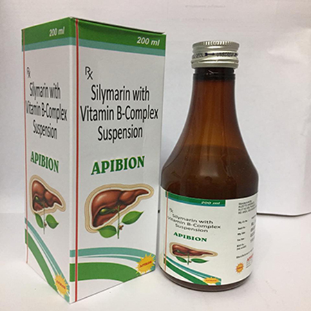 Product Name: APIBION, Compositions of APIBION are Silymarin with Vitamin B-Complex Suspension - Apikos Pharma