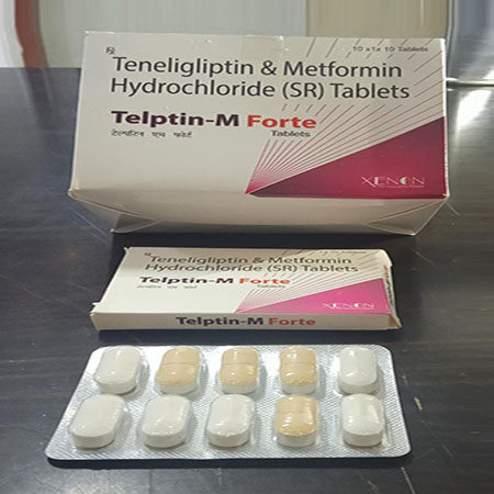 Product Name: Teliptin M Forte, Compositions of are Teneligliptin & Metformin Hydrochloride (SR) Tablets - Xenon Pharma Pvt. Ltd
