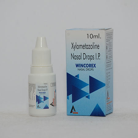 Product Name: WINCOREX, Compositions of WINCOREX are Xylometazoline Nasal Drops IP - Alencure Biotech Pvt Ltd
