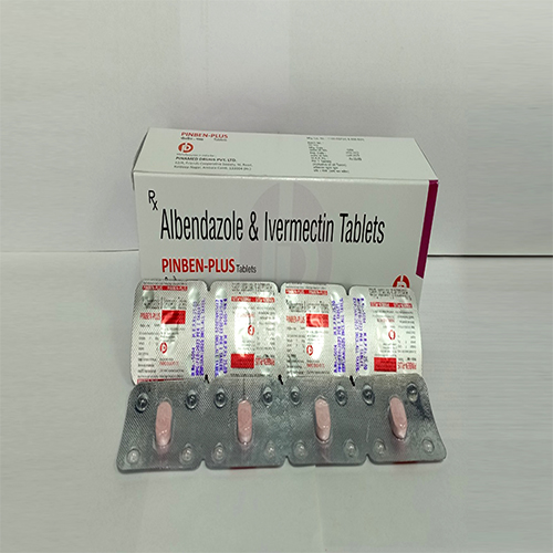 Product Name: Pinben Plus, Compositions of Pinben Plus are Albendazole & lvermectin Tablets - Pinamed Drugs Private Limited