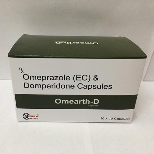 Product Name: Omearth D, Compositions of Omearth D are Omeorazole (EC) & Domperidone Capsules - Bkyula Biotech