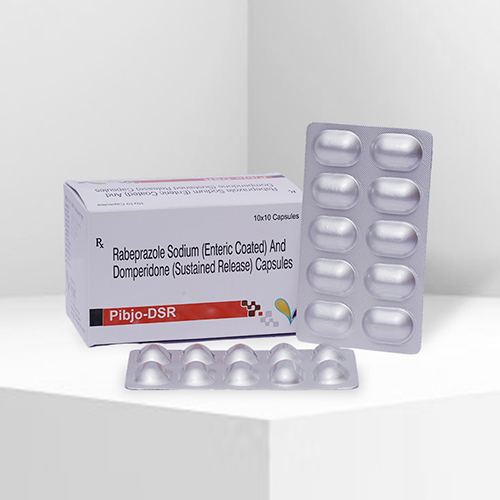 Product Name: Pibjo DSR, Compositions of Pibjo DSR are Rabeprazole Sodium (EC) and Domperidone (SR) Capsules - Velox Biologics Private Limited