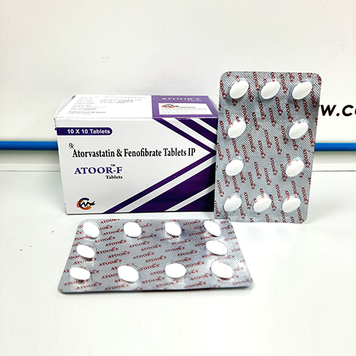 Product Name: Atoor F, Compositions of Atoor F are Astorvastatin & Fenofibrate Tablets IP - Cardimind Pharmaceuticals