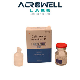Product Name: Cefleno 250, Compositions of Cefleno 250 are Ceftriaxone Injection IP - Acrowell Labs Private Limited