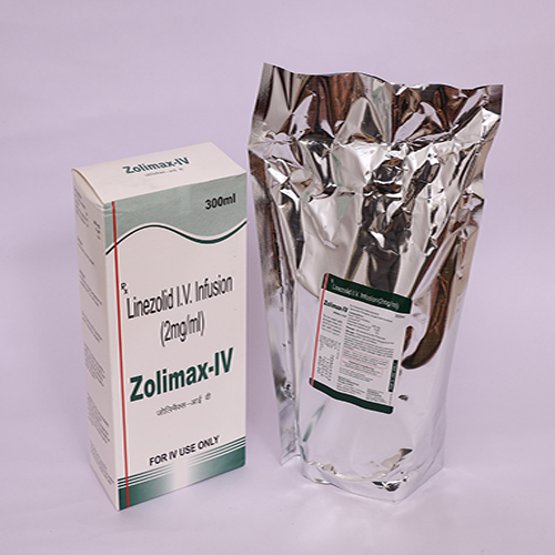 Product Name: ZOLIMAX IV, Compositions of ZOLIMAX IV are Linezolid I.V. Infusion - Biomax Biotechnics Pvt. Ltd