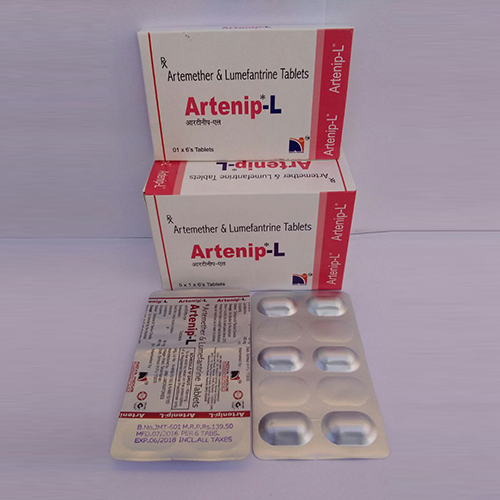 Product Name: Artenip L, Compositions of Artenip L are Artemeter & Lumefantrine Tablets - Nova Indus Pharmaceuticals