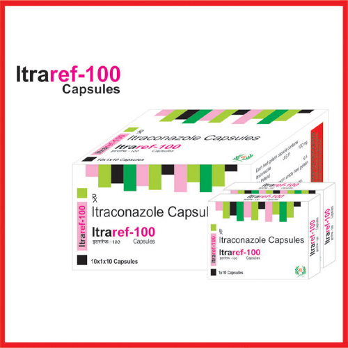 Product Name: Itraref 100, Compositions of Itraref 100 are Itraconazole Capsules - Greef Formulations