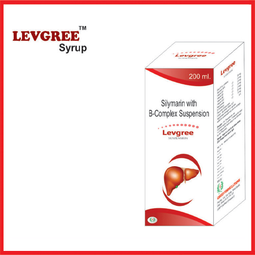 Product Name: Levgree , Compositions of Levgree  are Silymarin with B-complex Suspension - Greef Formulations