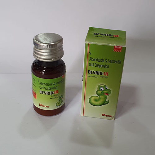 Product Name: Benrid IR, Compositions of Benrid IR are Albendazole & Ivermectin Oral Suspension - Pride Pharma
