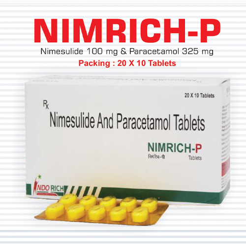 Product Name: Nimrich P, Compositions of Nimrich P are Nimesulide & Paracetamol Tablets - Pharma Drugs and Chemicals