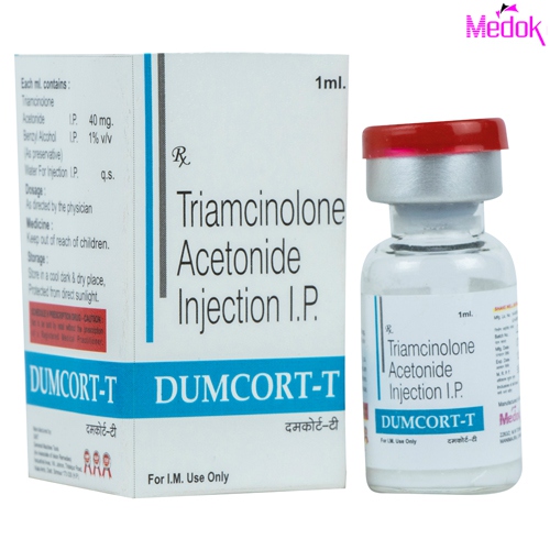 Product Name: Dumcort T, Compositions of Dumcort T are Triamcinolone Acetonide - Medok Life Sciences Pvt. Ltd