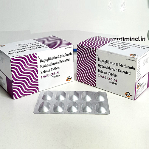 Product Name: Dafloz M, Compositions of Dapagliflozin & Metfortin Hydrochloride Extended Release Tablets are Dapagliflozin & Metfortin Hydrochloride Extended Release Tablets - Cardimind Pharmaceuticals