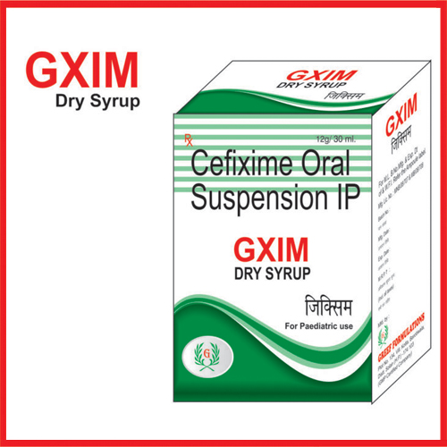 Product Name: Gxim, Compositions of Gxim are Cefixime Oral Suspension IP - Greef Formulations
