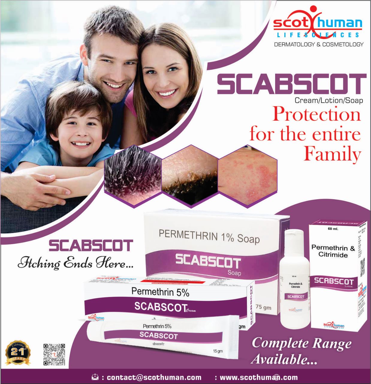 Product Name: Scabscot, Compositions of Scabscot are Permethrin 5% - Pharma Drugs and Chemicals