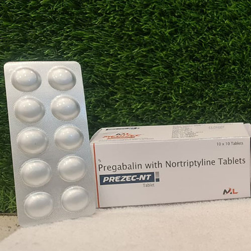 Product Name: Prezec NT, Compositions of Prezec NT are Pregabalin with Nortriptyline Tablets - Medizec Laboratories