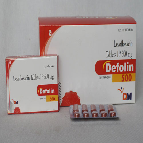 Product Name: Defolin 500, Compositions of Defolin 500 are Levofloxacin - DM Pharma