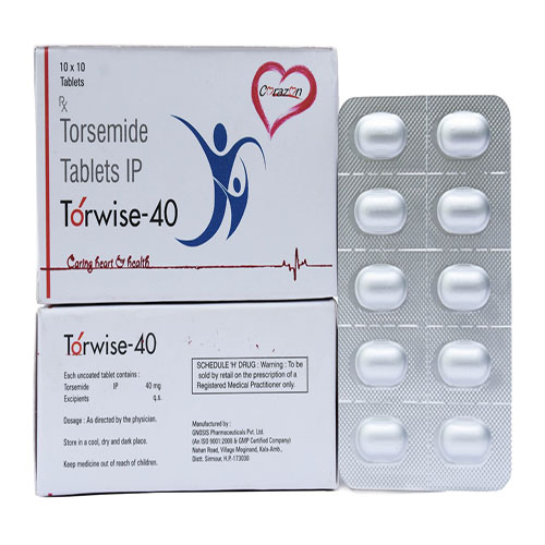 Product Name: Torwise 40, Compositions of Torwise 40 are Toresmide Tablets IP - Arlak Biotech