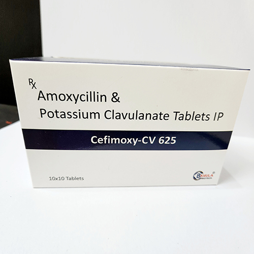 Product Name: Cefimoxy CV 625, Compositions of Cefimoxy CV 625 are Amoxycillin and Potassium Clavulanate  Tablets - Bkyula Biotech