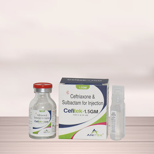Product Name: Cefitek 1.5gm, Compositions of Cefitek 1.5gm are Ceftriaxone &  Sulbactam for Injection - Anitek LifeCare