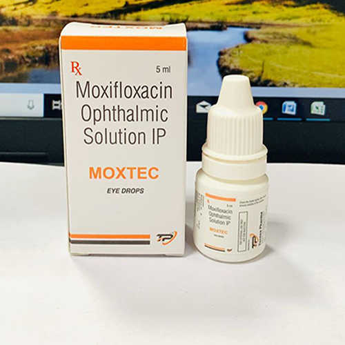 Product Name: MOXTEC, Compositions of MOXTEC are Moxifloxacin Ophthalmic Solution IP - Tecnex Pharma