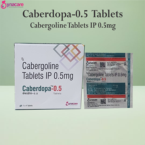 Product Name: Caberdopa 0.5, Compositions of Caberdopa 0.5 are Cabergoline Tablets IP 0.5 mg - BSA Pharma Inc